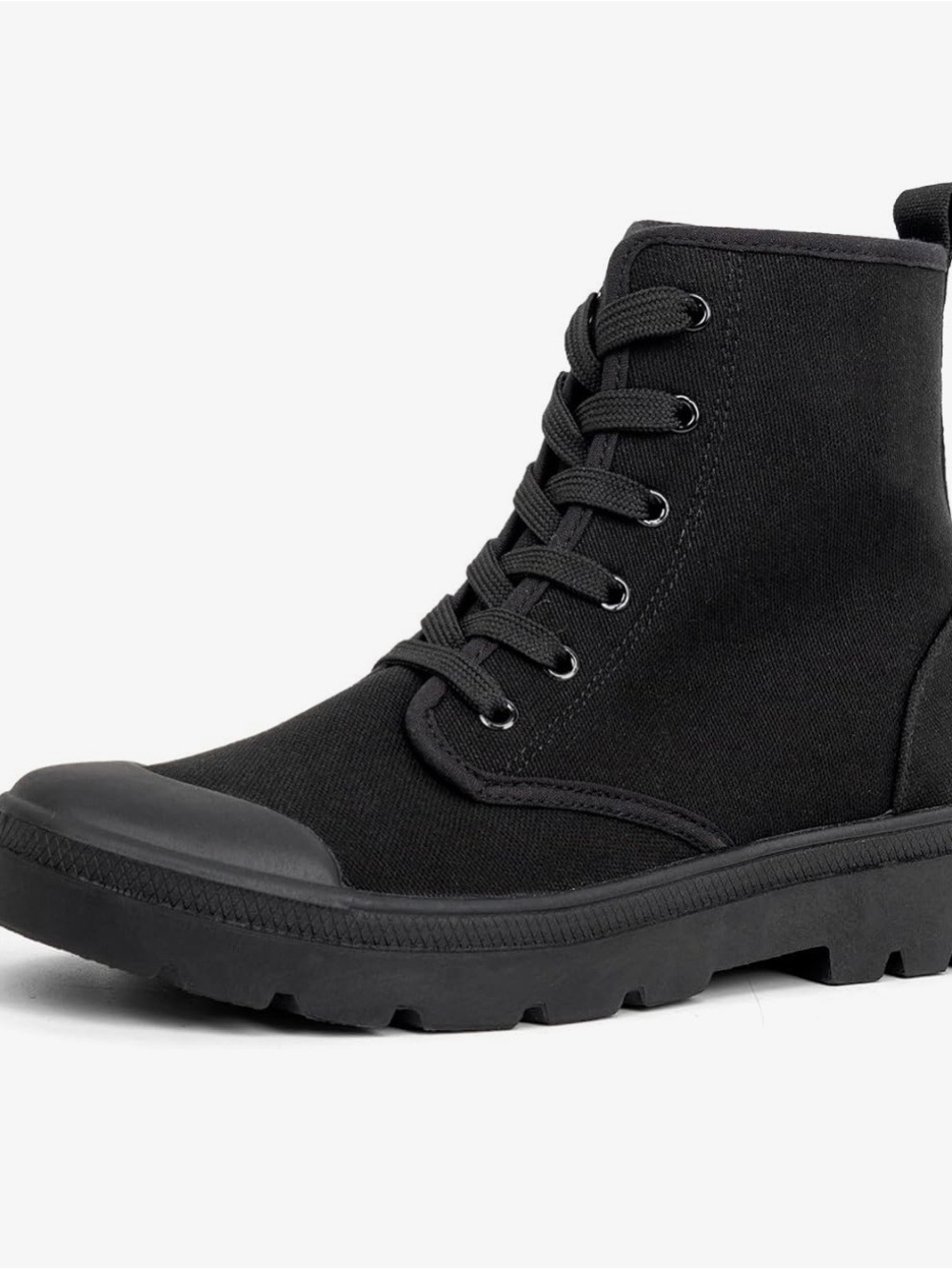 VJH Confort Black Canvas sneaker Lace-Up Ankle Boots size 39 us 8-5